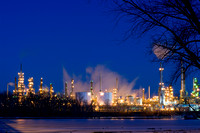 Oil Refinery at Night in St. Paul Park