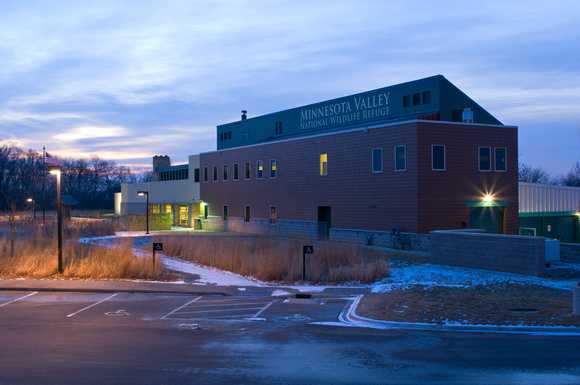 Bloomington Visitor Center at Dawn