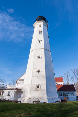 landmark north point lighthouse in milwaukee