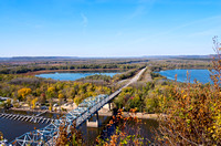 Mississippi River and Bridge into Wisconsin