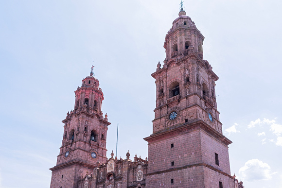 twin towers of morelia cathedral