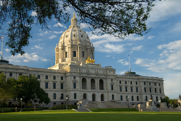 Minnesota State Capitol Corner Landscape View
