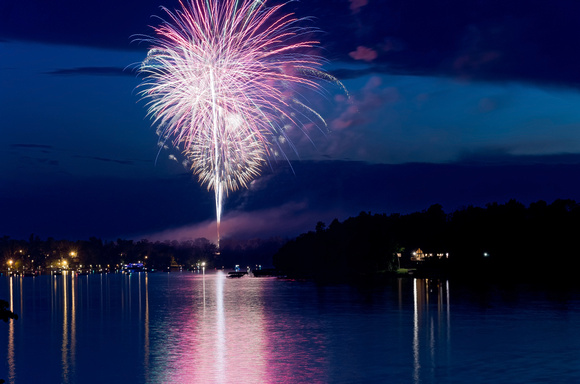 Fireworks Celebration on East Gull Lake