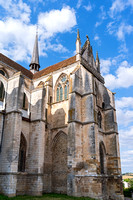 exterior corner of abbey saint germain of auxerre
