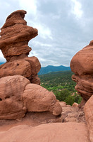 Garden of the Gods Rock Forms Above Valley