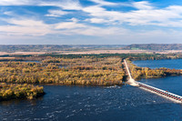 Above Mississippi River and Dam at Alma
