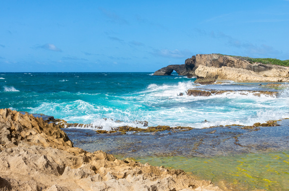 Seascape of North Coast Puerto Rico at Cueva Del Indio