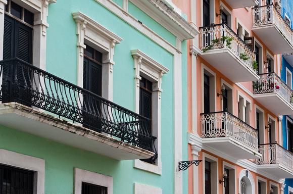 Colorful Facades and Balconies of Old San Juan