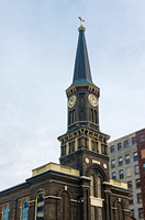 Landmark  Church Bell Tower and Steeple in Milwaukee