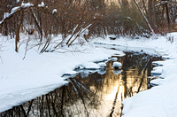Snowy Banks and Reflections off Waters of Minnehaha Creek