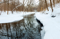 Minnehaha Parkway and Creek in Winter