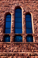 Architectural Detail of Building Wall and Windows