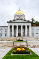 vermont state capitol building and stairway to entrance