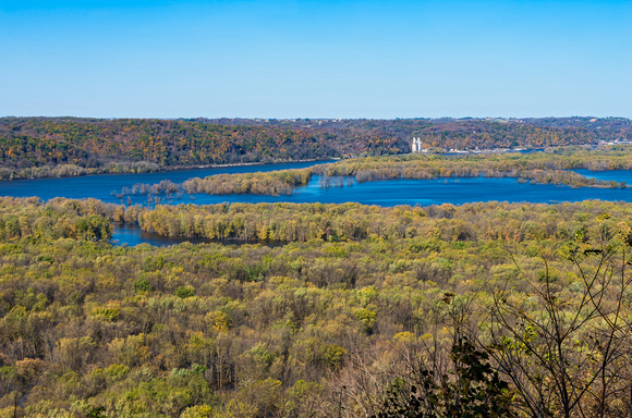 Wisconsin and Mississippi Rivers Confluence at Wyalusing
