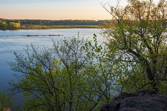 Mississippi river landscape at spring lake park