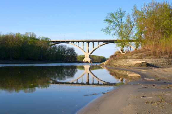 Mendota Bridge from Shores of Minnesota River