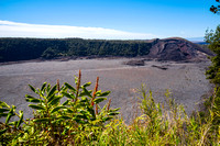 kilauea iki trail along crater floor at national park