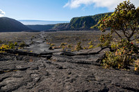 atop dry lava bed of kilauea iki crater