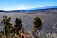 overlooking halemaumau crater and lava field