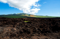lava field and mountain along hoapili trail