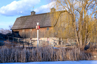 Barn on Farm Pond at Nature Center